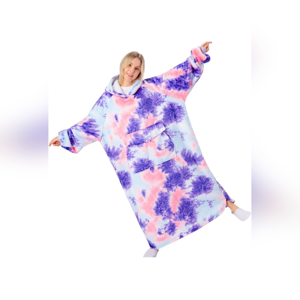 Wearable oversized blanket hoodie